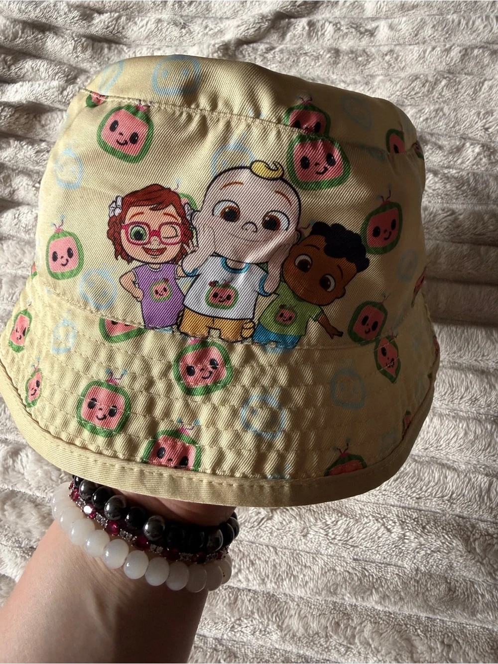 Yellow Kids' Bucket Hat - Cute Character Print